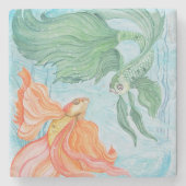 Betta Dance Stenen Onderzetter (Voorkant)