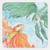 Betta Dance Vierkante Sticker (Voorkant)