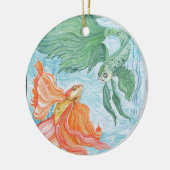 Betta Dans Keramisch Ornament (Links)