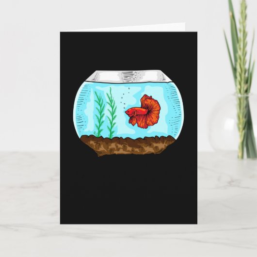 Betta Fish Aquarium Aquarist Kaart (Voorkant)