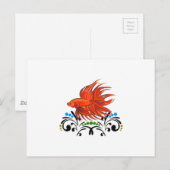 BETTA FISH ARTSY BRIEFKAART (Voorkant / Achterkant)