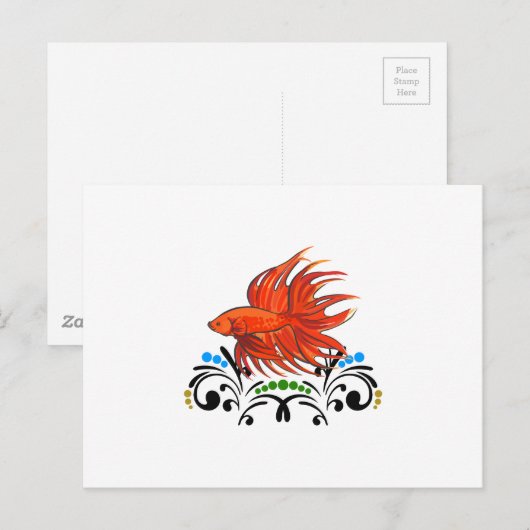 BETTA FISH ARTSY BRIEFKAART (Voorkant / Achterkant)