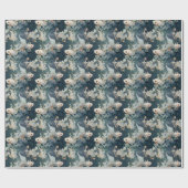 Betta Fish Blauw Wit Cadeaupapier (Vlak)