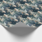 Betta Fish Blauw Wit Cadeaupapier (Hoek)