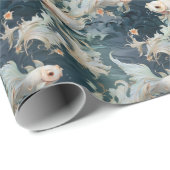 Betta Fish Blauw Wit Cadeaupapier (Rol Hoek)