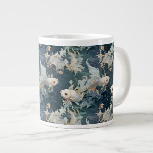 Betta Fish Blauw Wit Grote Koffiekop