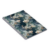 Betta Fish Blauw Wit Notitieboek (Rechterzijde)