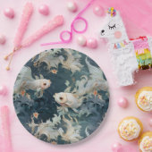 Betta Fish Blauw Wit Papieren Bordje (Feest)