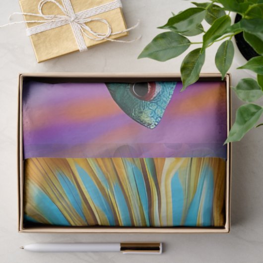 Betta Fish, blauwe goudpaars Tissuepapier (Geschenk)