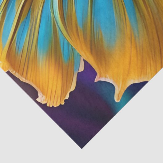 Betta Fish, blauwe goudpaars Tissuepapier (Detail)