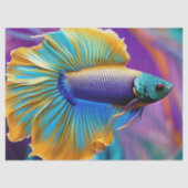 Betta Fish, blauwe goudpaars Tissuepapier (Voorkant)