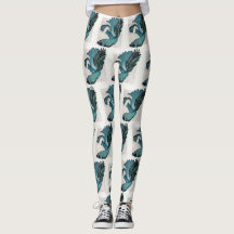 Betta Fish Blauwgroen Green Art Leggings Workout