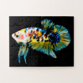 Betta Fish Blue en Gold Legpuzzel (Horizontaal)