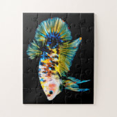 Betta Fish Blue en Gold Legpuzzel (Verticaal)