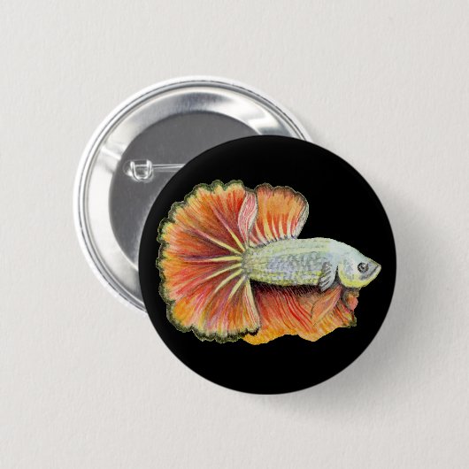 Betta Fish Button (Voorkant /achterkant)