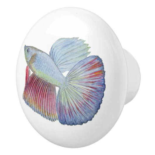 Betta Fish Ceramic Knob. Keramische Knop (Rechts)