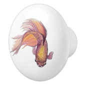 Betta Fish Ceramic Knob. Keramische Knop (Rechts)