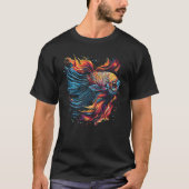 Betta Fish Cool Abstract Colorful T-shirt (Voorkant)