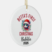 Betta Fish First Christmas 2025 Ceramic Ornament (Rechts)