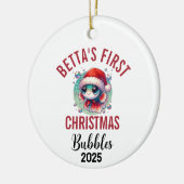 Betta Fish First Christmas 2025 Ceramic Ornament (Links)