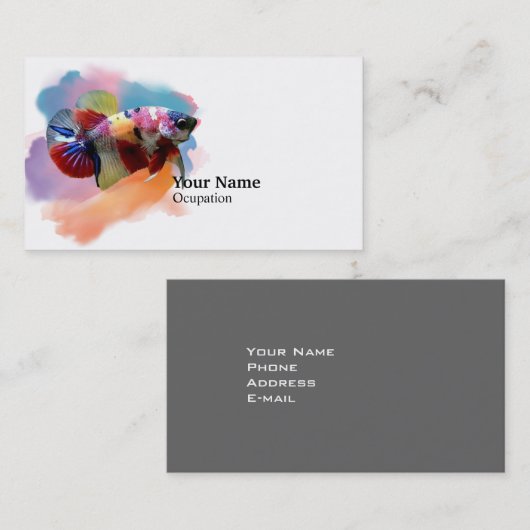 Betta Fish Galaxy Visitekaartje (Voorkant / Achterkant)