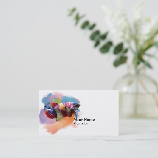 Betta Fish Galaxy Visitekaartje (Staand voorkant)