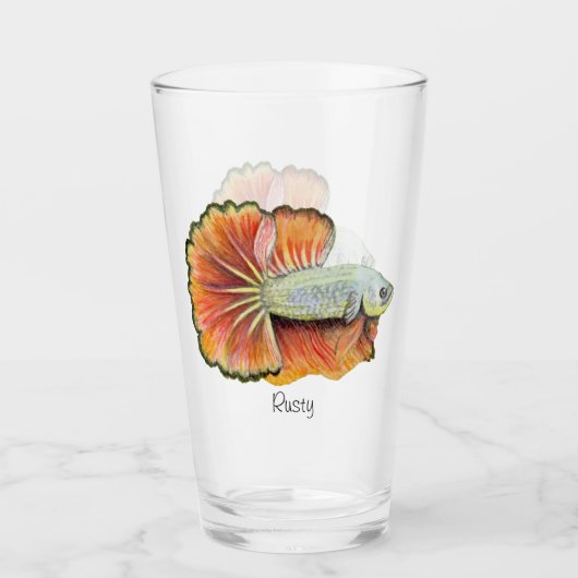 Betta Fish Glass Glas (Voorkant)