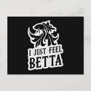 Betta Fish Ik voel me gewoon Betta Lover Vechten V Briefkaart