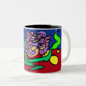 Betta fish joy tweekleurige koffiemok (Voorkant rechts)