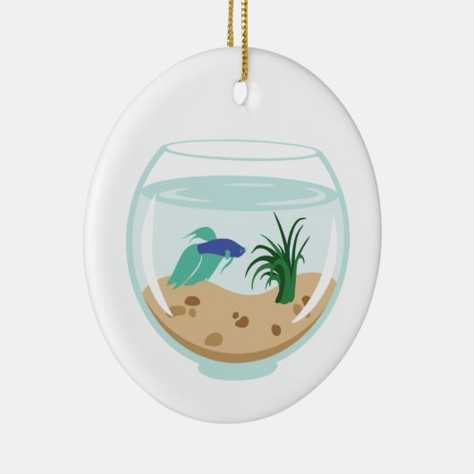 Betta Fish Keramisch Ornament (Rechts)