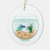 Betta Fish Keramisch Ornament (Links)