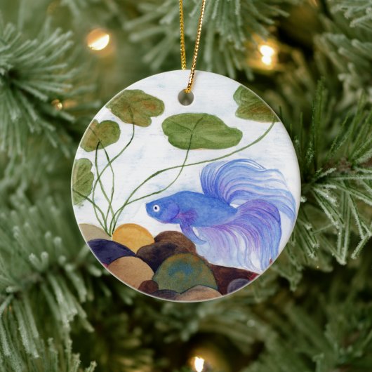 Betta Fish Keramisch Ornament (Boom)