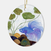 Betta Fish Keramisch Ornament (Links)