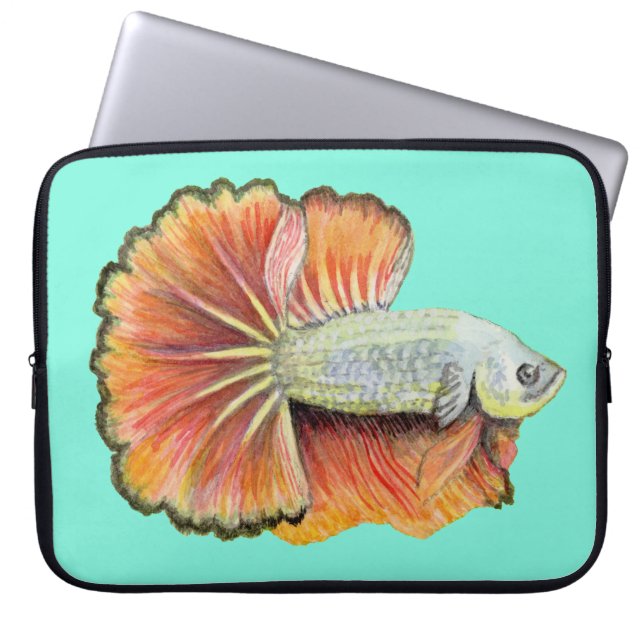 Betta Fish-laptophoes Laptop Sleeve (Voorkant)