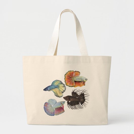Betta Fish Large Canvas tas (Voorkant)