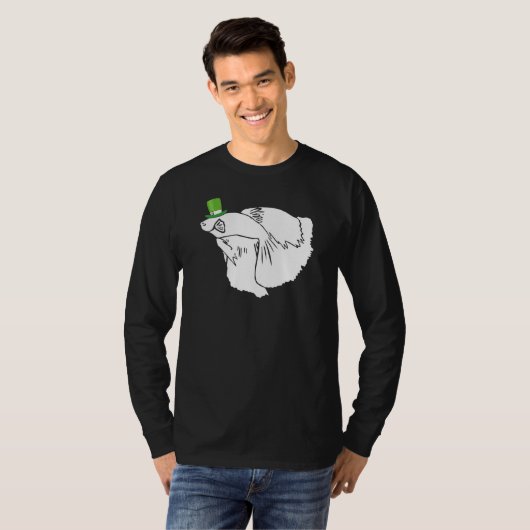 Betta Fish Leprechaun Irish St Patrick Day T-shirt (Voorkant volledig)