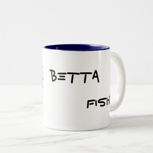 Betta Fish-Mok Tweekleurige Koffiemok (Voorkant rechts)
