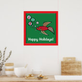 Betta Fish op kerstbubbels uit Joy Poster (Keuken)