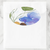 Betta Fish Ovale Sticker (Tas)