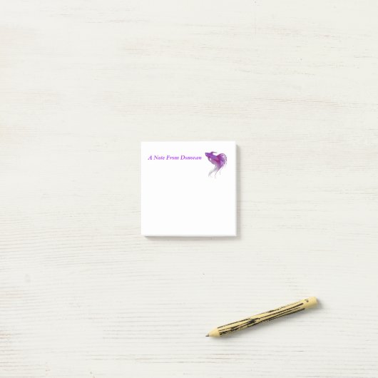 Betta Fish Post-it® Notes (Op bureau)