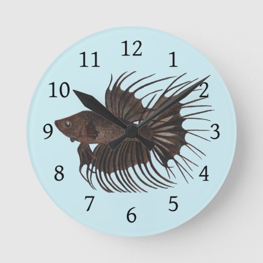 Betta Fish Ronde Klok (Voorkant)
