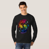 Betta Fish Shirt Rainbow Betta Siamese Vechten Fi (Voorkant volledig)