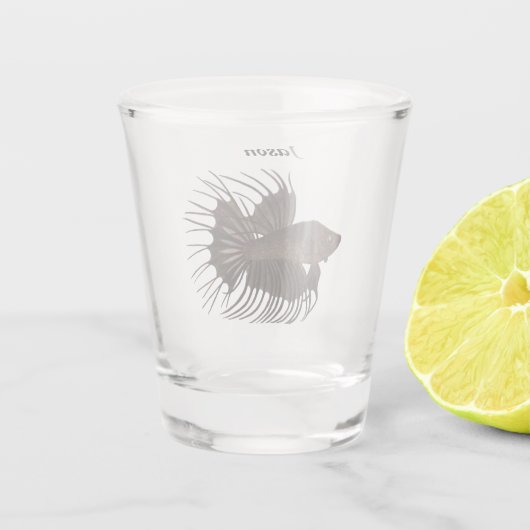 Betta Fish Shot Glas (Achterkant)