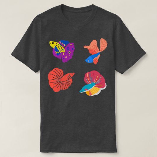 Betta fish Siamese Fighter Fish Fighter Fish Aquar T-shirt (Design voorkant)
