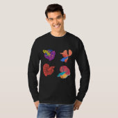 Betta Fish Siamese Fighter Fish Fighter Fish Aquar T-shirt (Voorkant volledig)