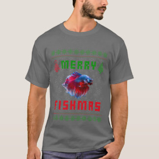 Betta Fish Siamese Fighting Fish Christmas Sweater T-shirt