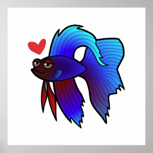 Betta Fish / Siamese vechtende vis Poster