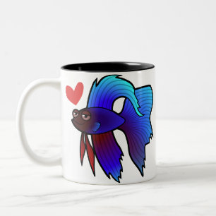 Betta Fish / Siamese vechtende vis Tweekleurige Koffiemok