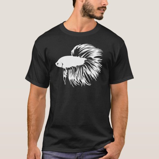 Betta Fish Silhouette T-shirt (Voorkant)