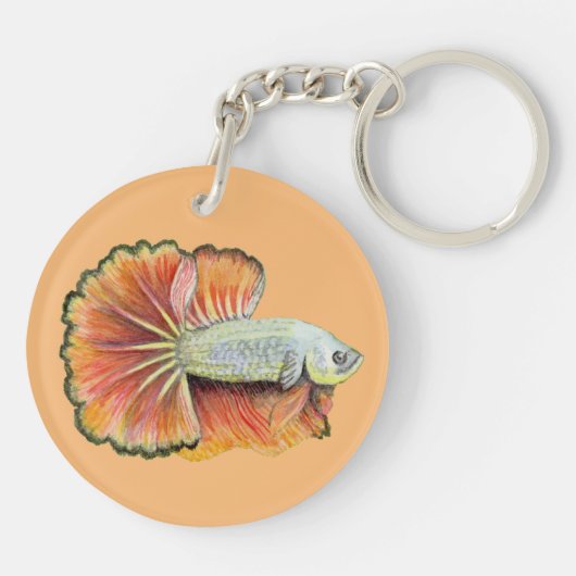 Betta Fish Sleutelhanger (Achterkant)